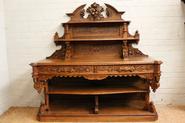 Very wide oak hunt server 19th century