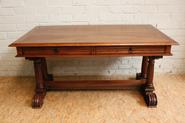 Walnut Henri II desk table 19th century