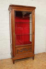 walnut Louis XVI display cabinet