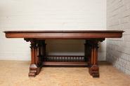 Large walnut gothic table 19th century