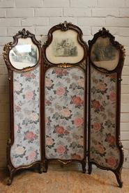 Walnut Louis XV screen 19th century