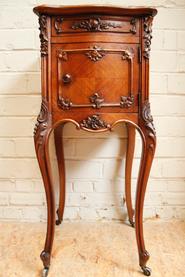 Walnut bombay Louis XV nightstand 19th century