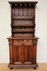 Walnut Henri II cabinet 19th century