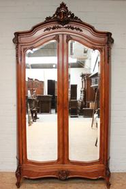 Walnut bombay Louis XV armoire 19th century