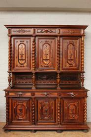 Walnut Henri II cabinet 19th century