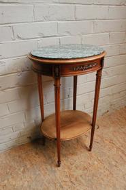 Little walnut Louis XVI center table