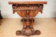 walnut renaissance table 19th century