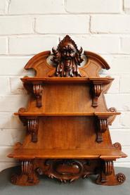 Walnut Henri II etagere 19th century