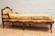 Oak Louis XV long chair 18th century