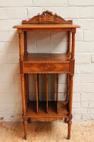 Little walnut music cabinet 19th century