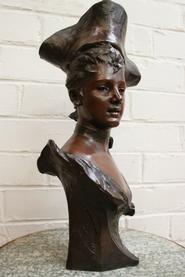 Bronze statue signed by Van Der Straeten 19th century