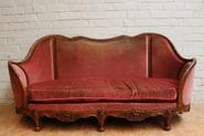 Walnut Louis XV banquette 19th century