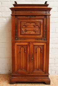 Walnut gothic secretary 19th century