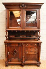 Walnut, gothic cabinet 19th Century