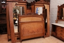 Art Nouveau style Bedroom in mahogan and maple, Belgium 1900