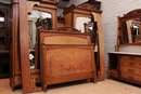 Art Nouveau style Bedroom in mahogan and maple, Belgium 1900