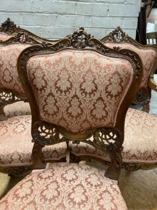 7 pc Louis XV sofa set in walnut