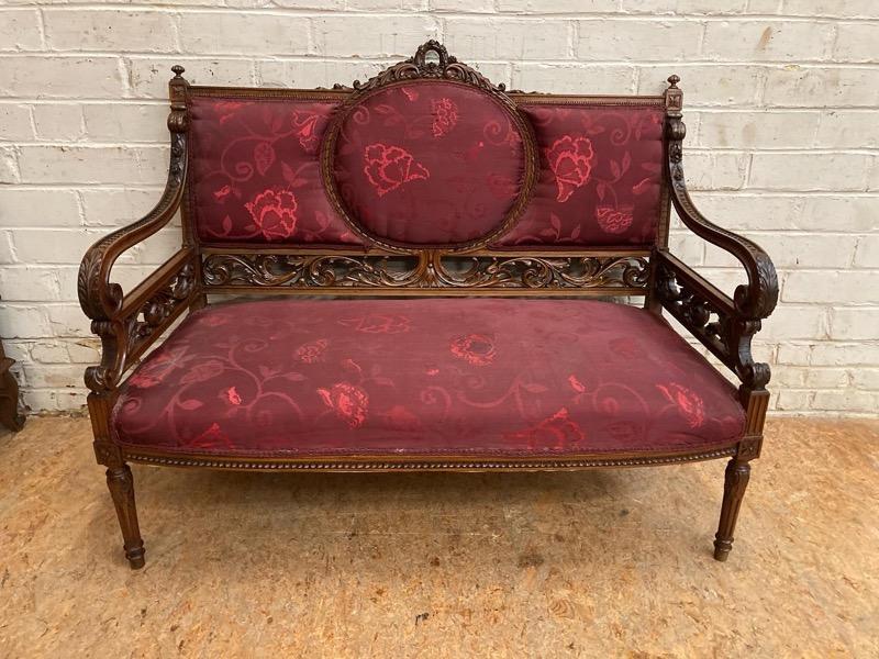 7 pc Louis XVI sofa set in walnut