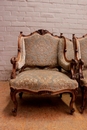 Louis XV style Sofa set in Walnut, France 19th century