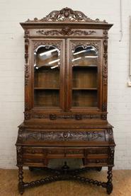 Oak hunt cylinder desk 19th century