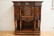 10 pc. Walnut with marble inlay renaissance dining set 19th c.