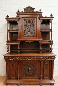 Walnut Henri II cabinet 19th c.