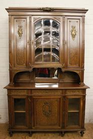 mahogany Louis XVI cabinet with bronze 19th century