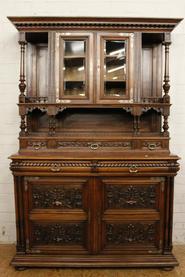 Walnut Henri II cabinet with marble 19th c.