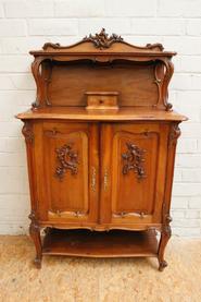 Solid walnut Louis XV cabinet, 19th century