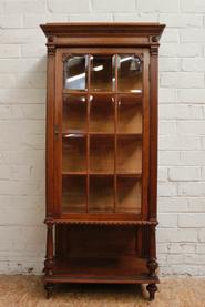 Walnut Louis XVI display cabinet signed by E. Rey Fils Marseille 19th century