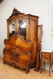 3pc walnut Louis XV bedroom set 19th century