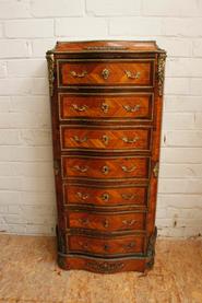 rosewood bombe secretary desk with bronze 19th century