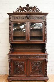 Oak hunt cabinet 19th c.