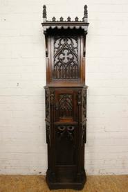 Oak little gothic credenza 19th century