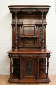 Walnut Henri II server with marble 19th c.