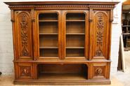 Oak 6 doors Henri II bookcase 19th 