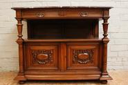 Walnut Henri II server with marble 19th C.