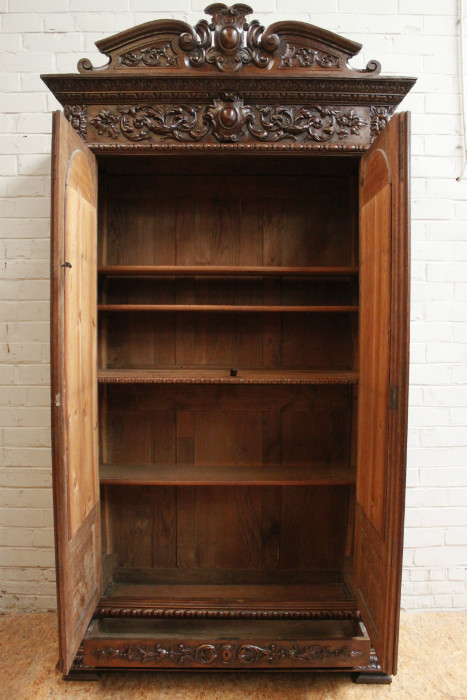 Oak hunt armoire bookcase 19th c. Armoire Search Results