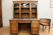 3 Pc. Walnut Louis VXI office set 19th century (locks signed by KRIEGER)