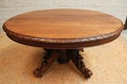Oak hunt table 19th C.