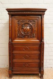 Walnut Henri II secretary desk 19th C.