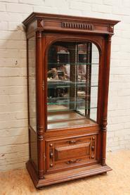 Walnut Henri II display cabinet 19th century