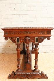 Walnut Renaissance desk table 19th C.