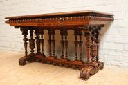 Walnut Henri II desk table 19th C.