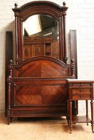 3 Pc. rosewood Louis XVI bedroom set signed by Leger Albrecht Paris 19th C.