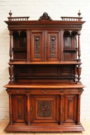 Henri II cabinet in walnut 19th century