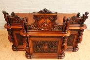 World Class Walnut Renaissance desk Signed by VALENTINO BESAREL (1829-1902) he worked for Edward Prince of Wales-the British consul- the King of Italy and several royal corts.