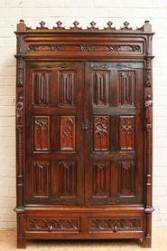 Gothic oak cabinet 19th century