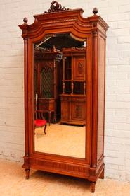 Solid mahogany single door Louis XVI armoire 19th.century