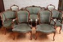 Louis XV style Sofa set in Walnut, France 19th century